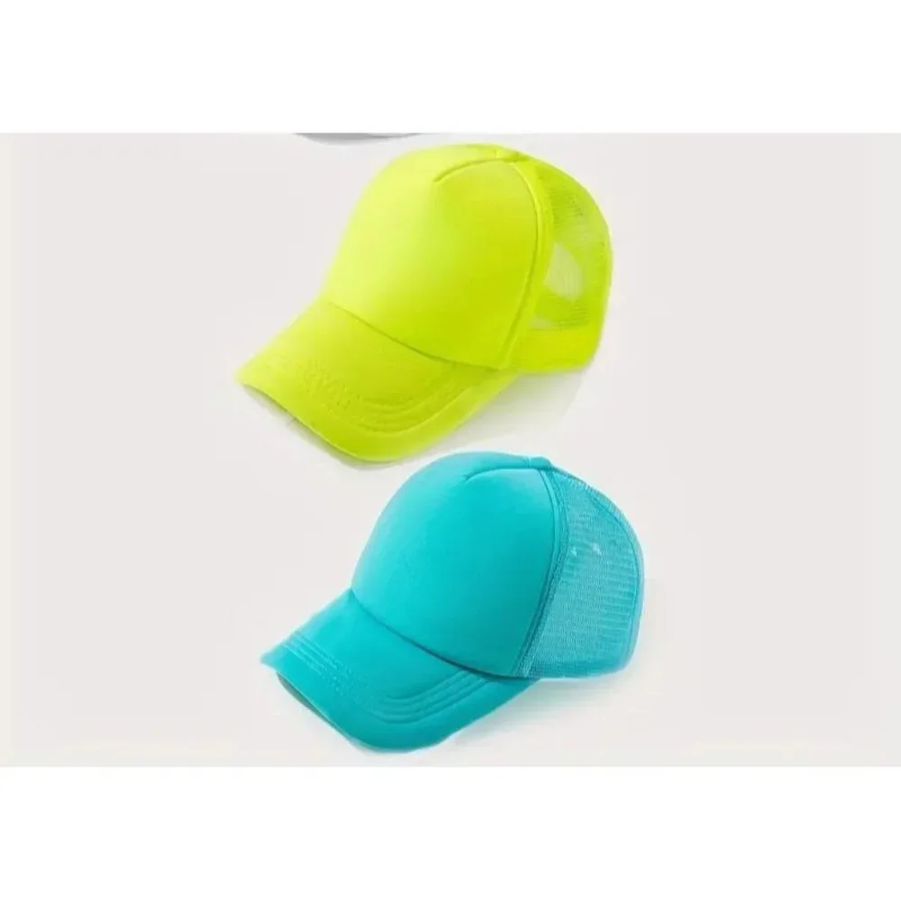 Adjustable Unisex Teal Blue Mesh Trucker Hat (SKU#0468)